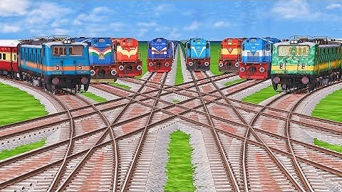 8 Train Quick Run On Bumpy Forked Railroad Tracks/ train videos indian railways/regard track