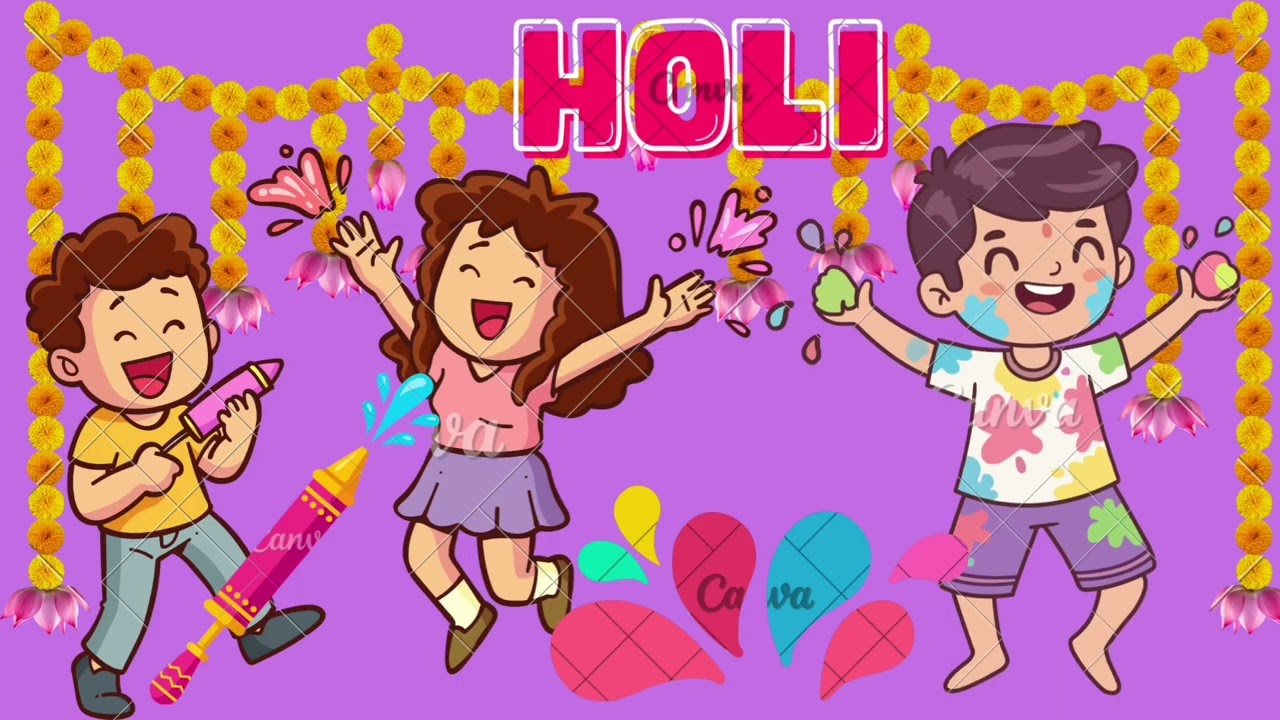 🎨Песня для празднования Холи от Splash Colors для детей дошкольного возраста (детские песенки)🌸Ве...