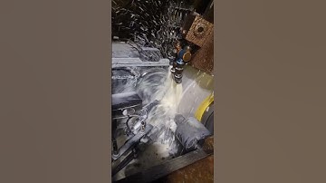 Boss milling operation,CNC turret removal process, CNC spindle rotation #machine #spindle #cnc