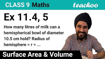 Ex 11.4, 5 - How many litres of milk can a hemispherical - Teachoo