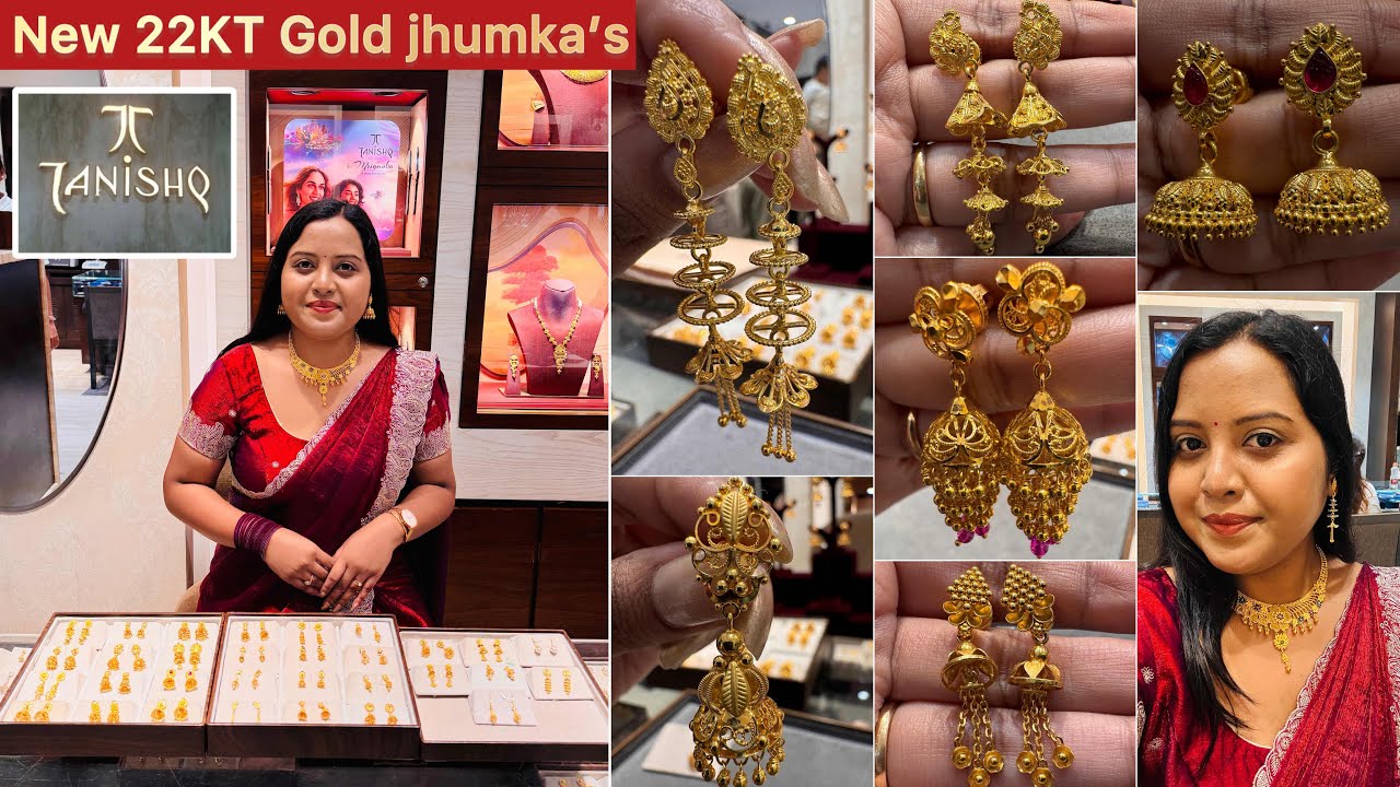 New 22KT Gold jhumka designs from Tanishq | Jhumka collections | Earrings | Drop earrings ✨💛