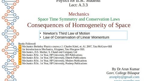 Lecture A.3.3: Homogeneity of Space: Newton