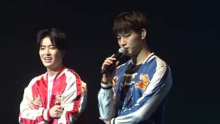 160711 Got7 Fly in LA Day1- JB & Youngjae Talk about 1:31