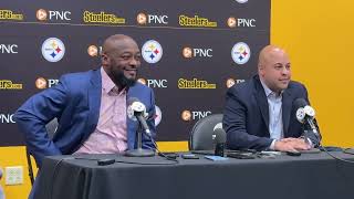 Steelers HC Mike Tomlin, GM Omar Khan Break Down Pick of OL Troy Fautanu