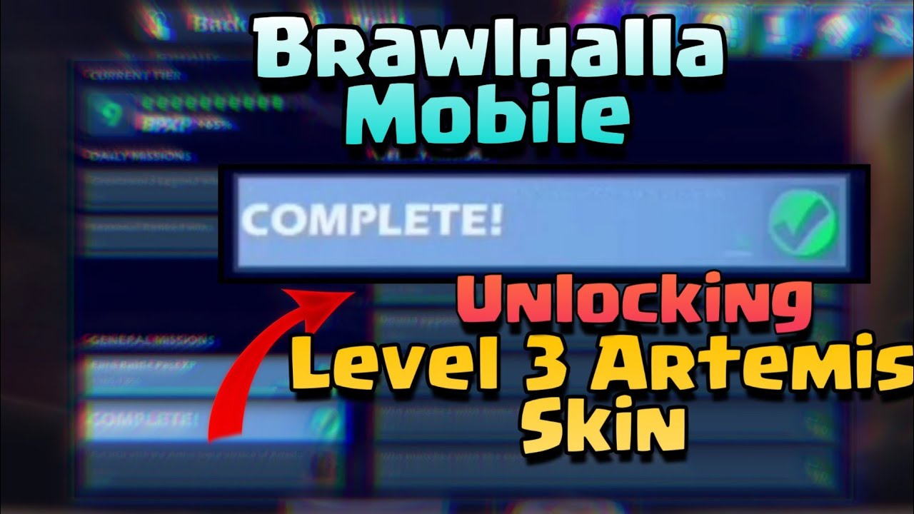 Unlocking Artemis Level 3 Progression Skin BattlePass 5, Brawlhalla Mobile