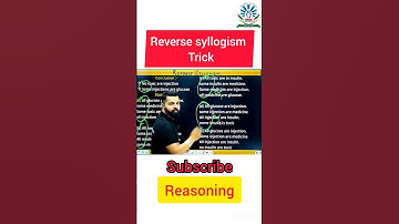 Reverse syllogism Trick #reasoning #reverse #shortsvideo #ytshorts
