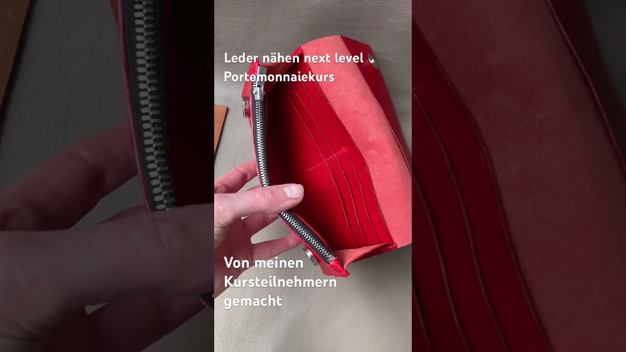 Nähe dein eigenes Lederportemonnaie 