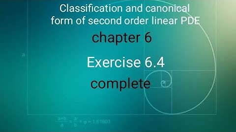 P.D.E Ex 6.4 ( complete ) Ba/ Bsc 3rd sem
