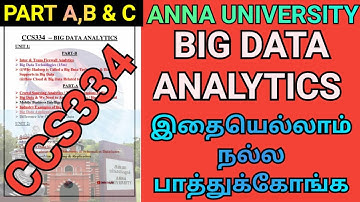 Big Data Analytics Important Questions Anna University | CCS334 | Big Data Analytics | BDA #ccs334