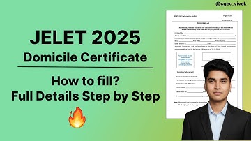 West Bengal Jelet Domicile Certificate | How to fill Jelet Domicile 🔥#jeletexam#wbjee#rankcard#jgec