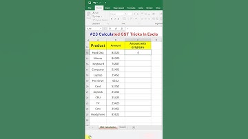 Quick Calculation of Amount With GST in Excel #shorts #excleshorts #ytshorts