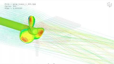 propeller rotating animation with cradle CFD (scFLOW)