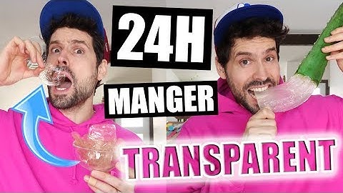 I ONLY EAT TRANSPARENT FOOD FOR 24 HOURS - HUBY