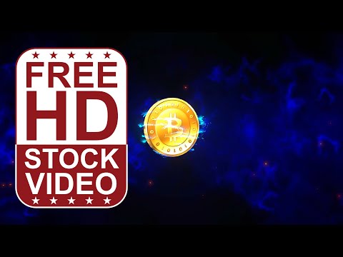 free-hd-video-backgrounds-–-bitcoin-rotating-slowly-with-particles-and-blue-fog-3d-animation