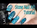 Stone nail art using gel polish