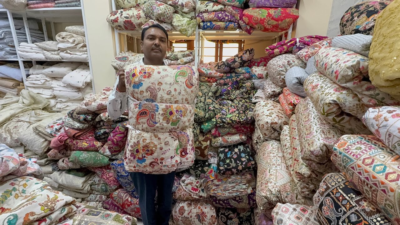 Chickpet Bangalore wholesale premium quality Boutique Style Fabrics For Lehangas Blouse piece,gowns 