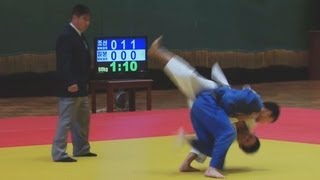 北朝鮮選手と柔道で交流  訪朝の日体大代表団