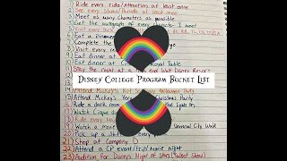 My DCP Bucket List| DCP Fall 2016