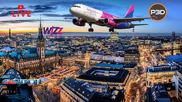 [P3D] ✈️🇩🇪 Hamburg Airport EDDH to 🇷🇸 Belgrade Nikola Tesla LYBE  | FsLabs A320 SL W64216