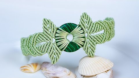 Macrame tutorial: DIY Macrame leaf Bracelet with Donut bead | Step by step tutorial