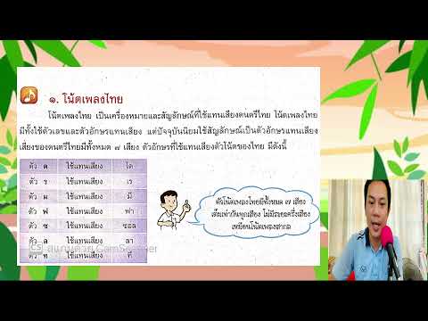สื่อการสอนเรื่องโน้ตเพลงไทย / การบันทึกโน้ตเพลงไทย/ จังหวะฉิ่ง / การท่องโน้ตเพลงลาวเสี่ยงเทียน