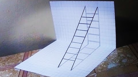 3d Ladder Art For Beginners! Easy Anamorphic Graph Paper Drawing Tricks!