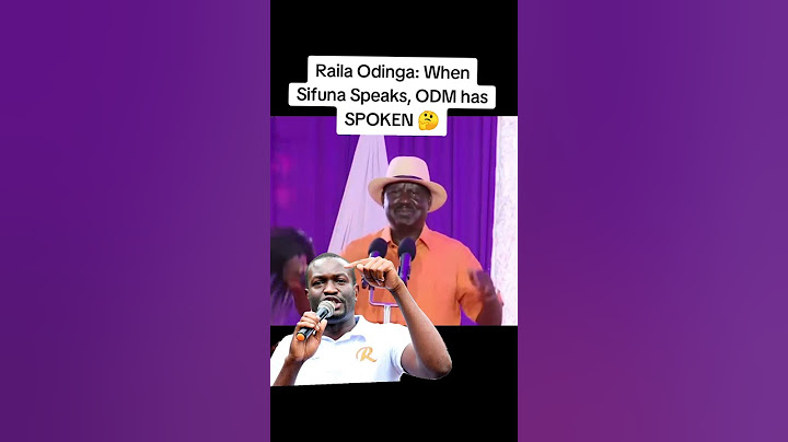 🔥Raila Odinga: When Sifuna Speaks, ODM has SPOKEN 🤔