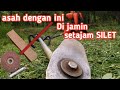 Lakukan cara ini ||  dijamin setajam silet || cara mengasah pisau potong rumput yang cepat dan tajam