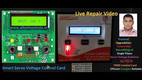 Conversation of 1 Phase Servo Stabiliser with ALTECH all in one Smart Servo Control Card