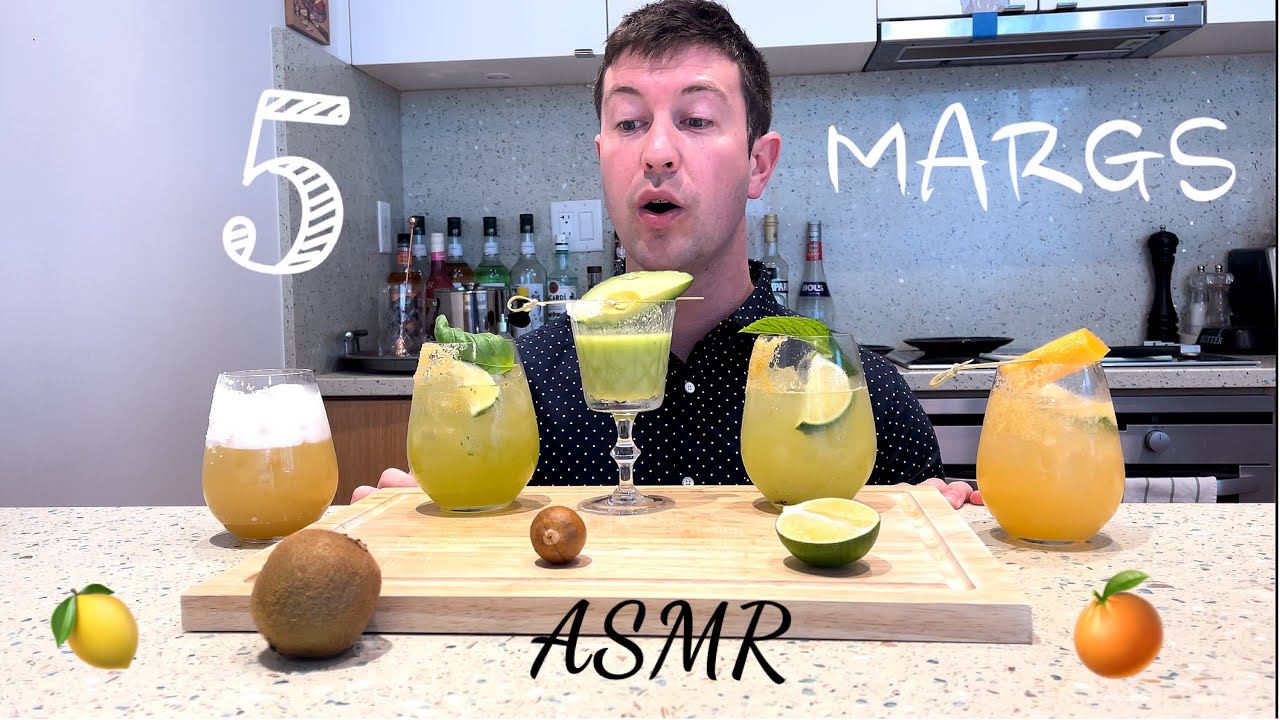 5 Amazing MARGARITA Flavours (asmr) Kiwi Mint / Cantaloupe / Pear Coconut / Guava Basil 🥝 🍃