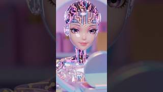 Glass Robot Girl Doing Her Makeup 💄 | Futuristic AI ASMR#asmr  #asmrsounds #asmrvideo #makeup