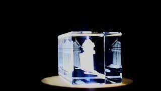Timeless Grandeur - The Parthenon Immortalized in 3D Engraved Crystal FSA-85