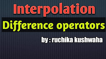 finite difference:difference operators||engineering mathematics