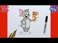 How to Draw Tom and Jerry - Easy Step by Step