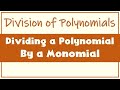 Dividing a polynomial by a monomial  division of polynomials  ms rosette