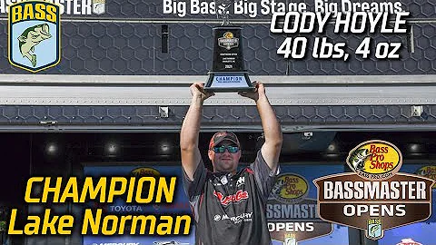 Cody Hoyle wins the Basspro.com OPEN at Lake Norman with 40 pounds, 4 ounces
