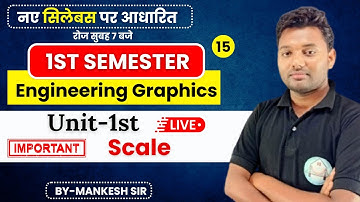 🔴 ENGINEERING Graphics || LEC-15 || SCALE || BY-MANKESH SIR