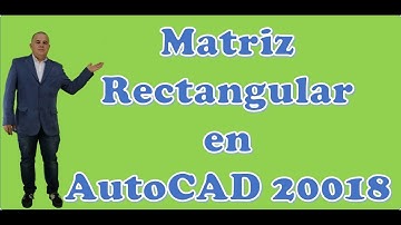 Matriz Rectangular  en AutoCAD 20018