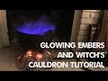 www.monstertutorials.com - How to make glowing coals and embers plus witch's cauldron