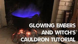 www.monstertutorials.com - How to make glowing coals and embers plus witch's cauldron