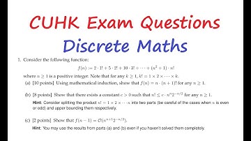 [[大學問數]]Advance Maths Q20251019|| q1|| Discrete Maths|| Mathematic Induction|| Big O Function