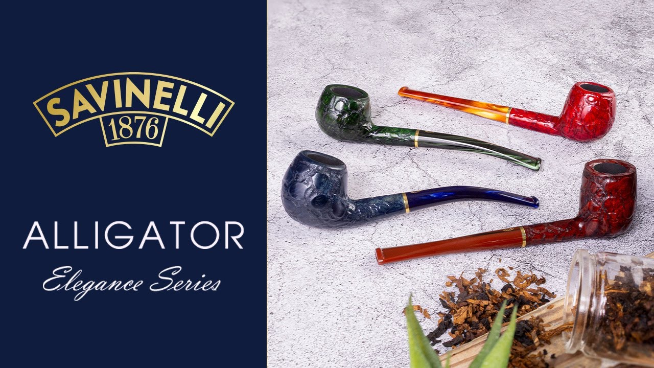 Savinelli’s Alligator Elegance Pipes - Showcasing Unique Colors and Textures