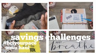 SAVINGS CHALLENGES | FATHER'S DAY | DORM DECOR | #bclyourpace channels | TEMU HAUL #budgeting