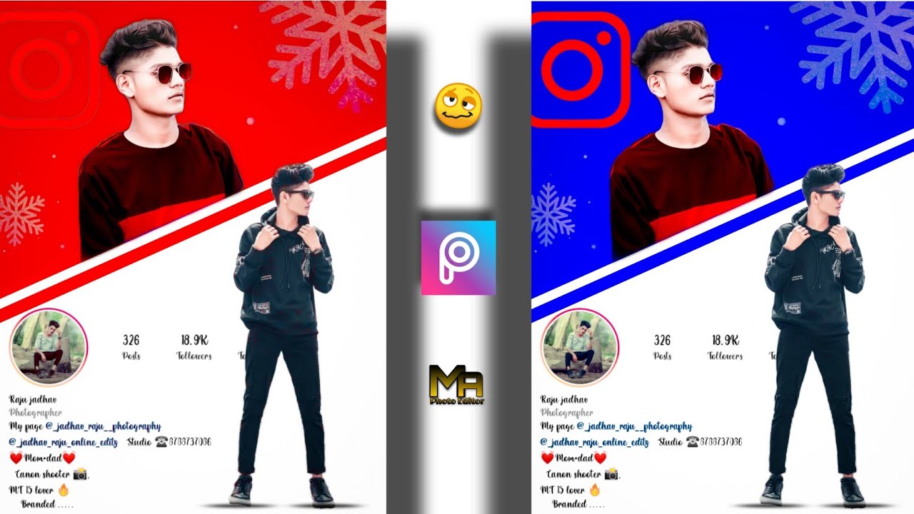 Instagram Creative Dual Photo Editing | Instagram Profile Photo Editing | Background  Editing - YouTube