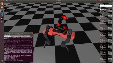 Learning Based Control of Quadrupedal Manipulator (Leftward)