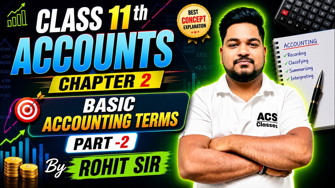 Acs Class Basic Accounting Terms Class 11| Part 2 | Accounts I Rohit sir | ACS ...