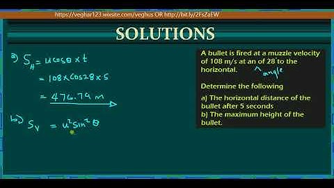 How to determine  the horizontal distance using projectile motion