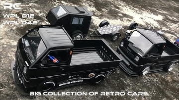 WPL D12 / WPL D42  Big collection of retro cars some handmade accessories JDM RC.1/10 Drift show car