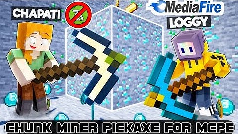 Chunk Miner Pickaxe Mod In Minecraft Pe | Chunk Pickaxe Mod For Minecraft Pe | In Hindi | 2021