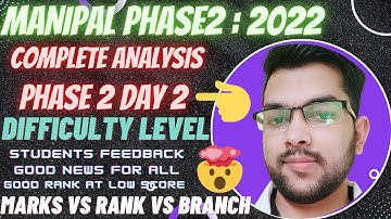 Manipal exam Phase 2 Review 🔥 | Day 2 all shifts Complete analysis #manipal_exam #phase2 #difficulty